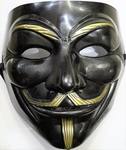 Карнавальная маска «Гай Фокс», цвет чёрный