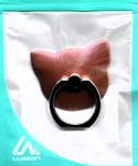 Держатель-подставка с кольцом для телефона LuazON, в форме "Кошки", розовый 