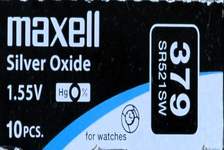 Батарейка Maxell 379-SR521SW-10Box, 1.55В